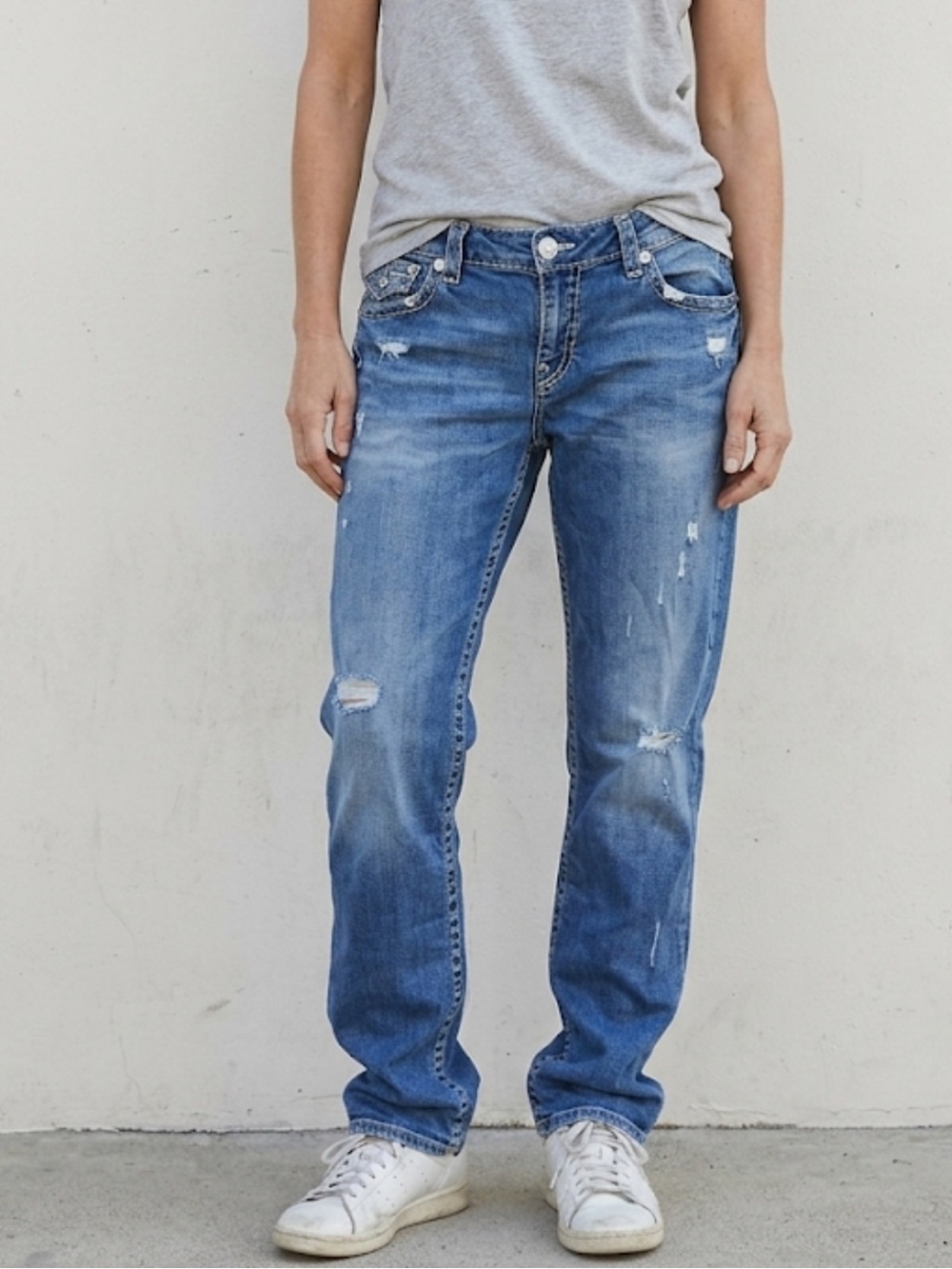 Silver Jeans Boyfriend Jeans Size W33 L25 | Relaxed Streetwear | Dark‑Wash Denim